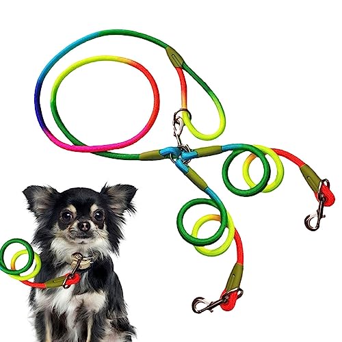 Hundelaufgürtel | Walking Running Belt Taille für Hunde - Tragbare Hundetrainingsleine, Traktionsseil, doppelte Hundeleine zum Wandern, Camping, Training und Joggen Yatlouba von Yatlouba