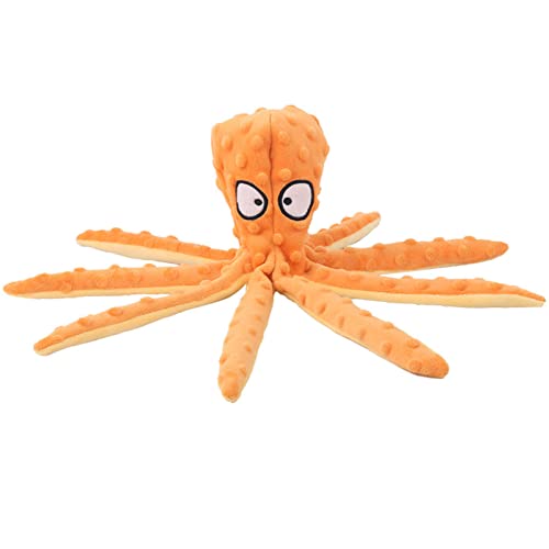 Yatlouba Hundespielzeug Octopus, Hundespielzeug ohne Füllung, Hundespielzeug für große Hunde, Crinkle Interactive Keep Mouth Clean Puppy Quietschendes Hundespielzeug für kleine mittelgroße Hunde von Yatlouba