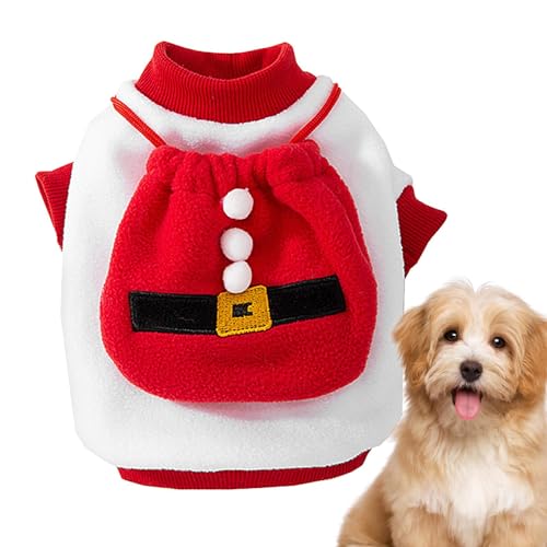 Yatlouba Katzen-Weihnachtskleidung, Plüschpullover Katze Winter Hoodie, Weihnachtsmann-Hundekostü, Winter-Hoodie-Mantel-Kleidung, Festival-Haustier-Mantel-Kleidung für kleine Hunde, Welpen, Katzen von Yatlouba