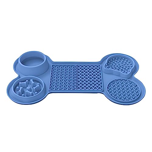 Yatlouba Leckpads für Hunde | Welpen-Slow-Feeder-Matte,Futterunterlage für Haustiere, Verschiedene Texturdesigns für gesunde Essgewohnheiten, 6-in-1-Trennwanddesign, geeignet für andere Haustiere von Yatlouba