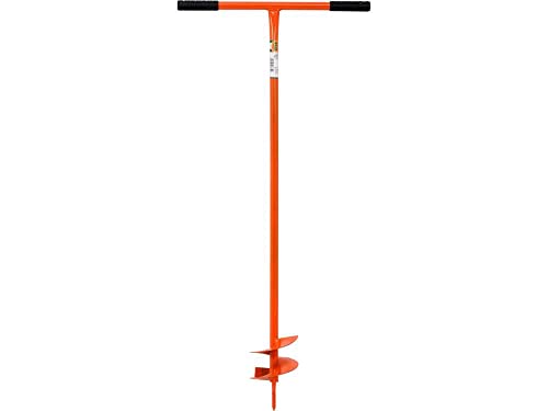 YATO Flo Handerdbohrer Größen: Ø 110 140 200 230 mm, für extrem hohe Belastungen, massiver Stahl, große Förderschnecke, Anti-Rutsch-Griffe, ideal für Zaunpfähle Pflanzen Bäume, Erdlochbohrer (140 mm) von YATO