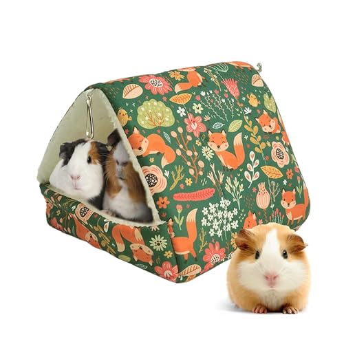 Yaztauho Meerschweinchen Betthöhle, Meerschweinchen Versteck, Kuschelsack Meerschweinchen, Meerschweinchen Bett, Hamsterbett Winterschlafhaus, Multifunktionales Hamsterzubehör Für Hasen,19×19CM von Yaztauho