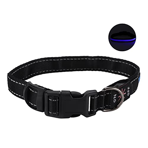 Leuchtendes Katzenhalsband, Im Dunkeln Leuchtendes Hundehalsband, LED-Hundehalsband, LED-Hundehalsband, Leuchtendes Hundehalsband mit Reflektierenden Streifen für Katzen, Kleine, von Yctze