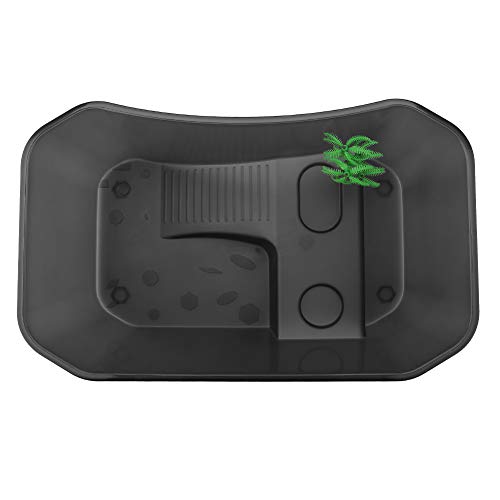 Schildkröten-Baking-Plattform, Schildkröten-Dock mit Basking-Plattform Kunststoff-Schildkröten-Aufzuchtbox Schildkröten-Lebensraum für Schildkröten-Reptilien (Black) von Yctze