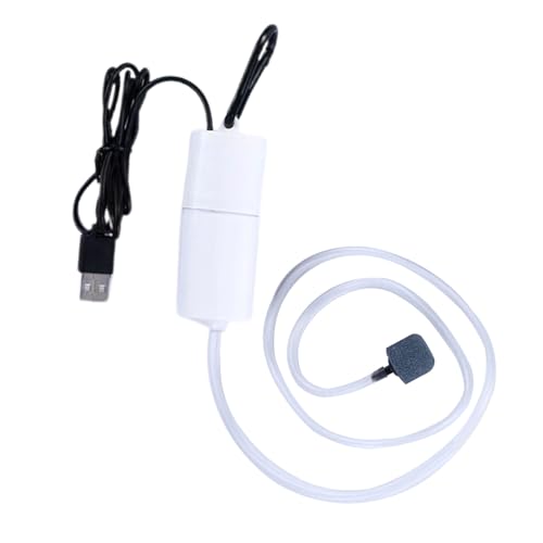 USB-Fischpumpe, Leise Sauerstoffpumpe für Aquariumbelüfter, Tragbare Outdoor-Angel-Sauerstoffpumpe, Haushalts-Riumpumpen (White) von Yctze