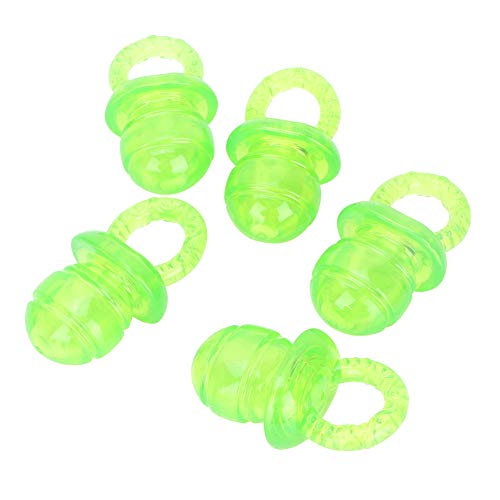 Yctze 5er-Pack Schnullerförmiger Beißring für Hunde, Interaktives Kauspielzeug mit Klang für Kleine Welpen, Langlebiges Quietschspielzeug für Hundeschnuller (Green) von Yctze