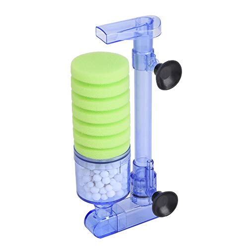 Yctze Aquarium-Filter, Schwammfilter, Aquarium-Schaumfilter, Extrem Leise Aquarium-Luftpumpe, Bio-Schwamm-Aquarium-Filter für Mini-Betta-Fry-Garnelen-Tankzubehör (XY-2881 (grün)) von Yctze