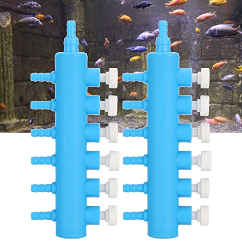 Yctze Aquarium-Sauerstoffpumpen-Adapter, Luftstrom-Steuerventil, DREI-Wege-Splitter-Zubehör, 2 Stück für eine Effektive Verteilung in Aquarien (eins Punkt sechs) von Yctze