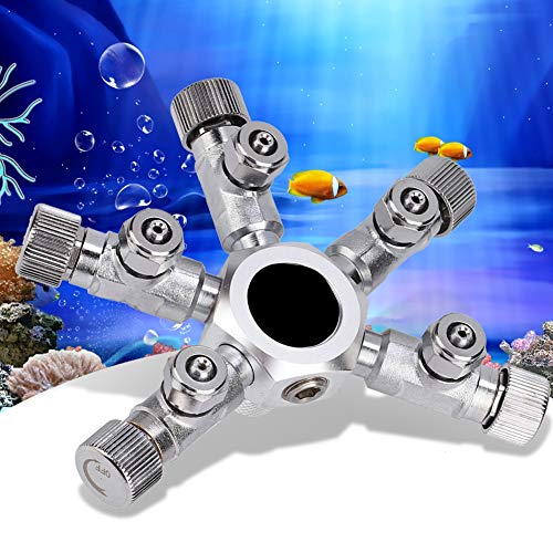 Yctze CO2-Multiport-Umlenkventil – Kohlendioxid-Splitter, Effiziente Gasverteilung für Aquarien, Hydrokultur und Industrielle Anwendungen (5 Durchgänge) von Yctze