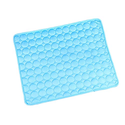 Ycxydr Summer Dog Mat Ice Pad 100 * 70 cm Große EIS-Seide Coole Haustierbetten Blau L von Ycxydr