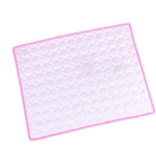 Ycxydr Summer Dog Mat Ice Pad 100 * 70 cm Große EIS-Seide Coole Haustierbetten Rosa L von Ycxydr