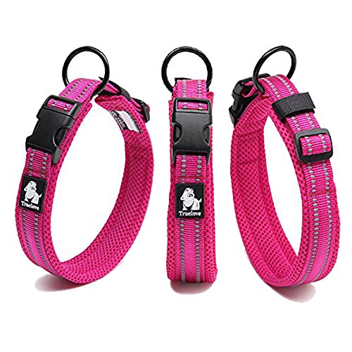 Yealay Hundehalsband, Nylon, reflektierend, langlebig, verstellbar, atmungsaktives Netz, weich, bequem, leicht, Halsbänder für mittelgroße Hunde, Training, Spazierengehen, Outdoor (XL (50–55 cm), von Yealay