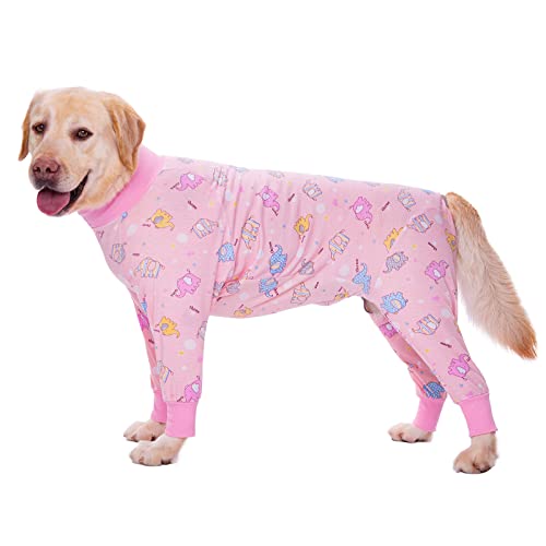 Yeapeeto Einteiler für Hunde, zur Erholung, für große und mittelgroße Hunde, Schlafanzug, Ganzkörper für Haarausfall, Allergien, Anti-Lecken, Wundschutz, Kegel-Alternative (4XL, Elefant) von Yeapeeto