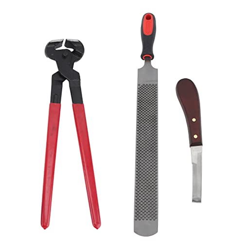 Yechiry Reparaturwerkzeug Kit Trimmer Kit Hufpflegewerkzeuge mit Stahlhufdateimesserzange, Ideal für Pferde Rinder Schafe Esel Schweine Yechiry Reparaturwerkzeug Kit Trimmer Kit Hufpflegewerkzeuge mit Stahlhufdateimesserzange, Ideal für Pferde Rinder Schafe Esel Schweine von Yechiry