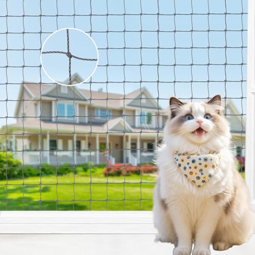 YedZen Katzennetz für Balkon, 3x8m Katzennetz Drahtverstärkt mit Befestigungsseil und Zubehör, UV-Beständig Langlebig Katzenschutznetz, Balkonnetz für Fenster Terrasse YedZen Katzennetz für Balkon, 3x8m Katzennetz Drahtverstärkt mit Befestigungsseil und Zubehör, UV-Beständig Langlebig Katzenschutznetz, Balkonnetz für Fenster Terrasse von YedZen