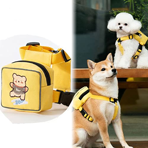 Hundetasche und Leine, Set – Hunde-Taschengeschirr für kleine Hunde und mittelgroße Hunde, verstellbar im Geschirr für Hunde (Größe M 7-16 kg) von Yeduzyn