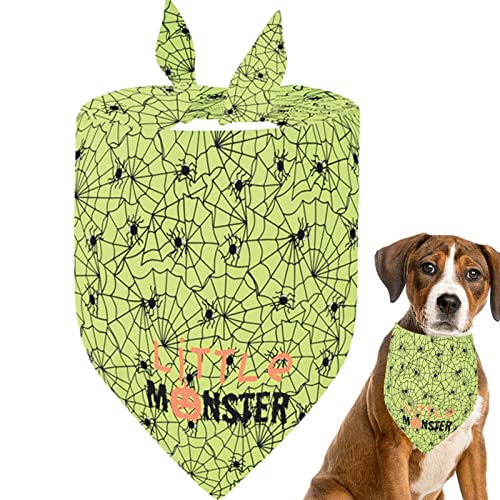 Yeeda Halloween Haustier Bandanas, Halloween Hund Bandanas, Dreieckstuch Haustiere Bandanas, Halloween Kürbis Totenkopf Muster für Halloween Hund Katze Haustiere Bandana von Yeeda