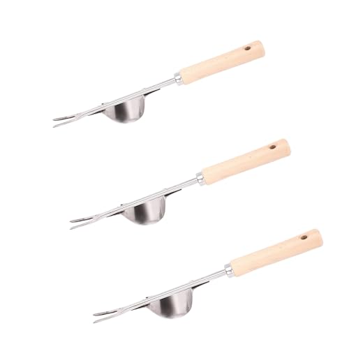 Yeehliny Unkrautstecher Weeder Edelstahl Wurzeljäter mit Holzgriff, Manueller Unkrautjäter Unkraut Entferner Gerät Löwenzahnstecher Hand Unkrautstecher für Garten Jäten, Umpflanzen, Entwurzeln (3PCS) von Yeehliny