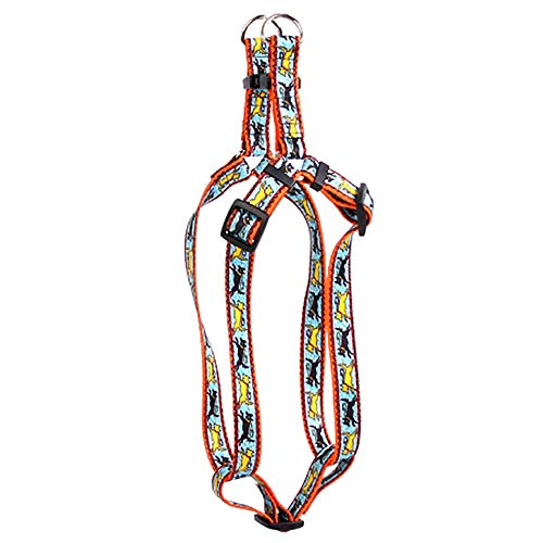 Yellow Dog Design Black and Yellow Dog Step-In Dog Harness, Small von Yellow Dog Design