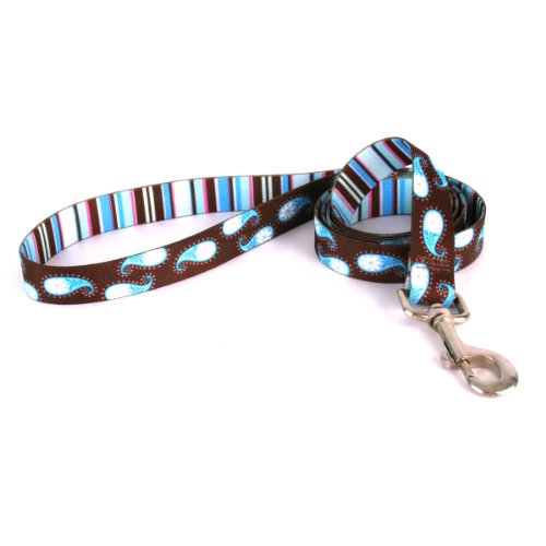 Yellow Dog Design Brown Paisley Dog Leash 1" Wide and 5' (60") Long, Large von Yellow Dog Design