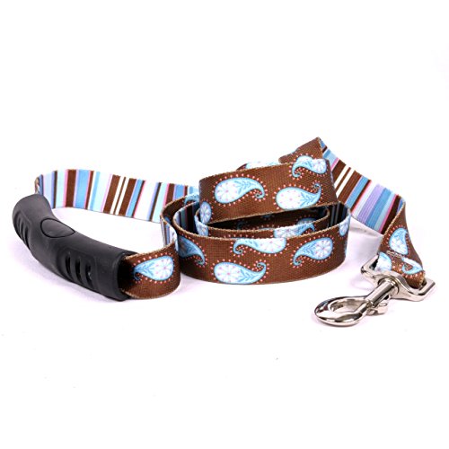 Yellow Dog Design Brown Paisley Ez-Grip Dog Leash with Comfort Handle 1" Wide and 5' (60") Long, Large von Yellow Dog Design