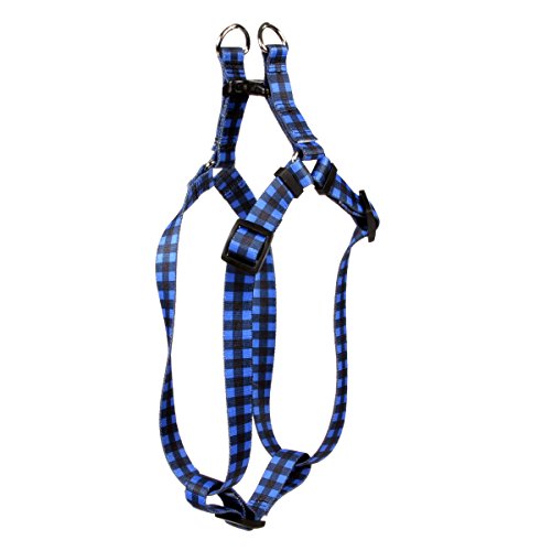 Yellow Dog Design Buffalo Plaid Blue Step-In Dog Harness, Medium von Yellow Dog Design