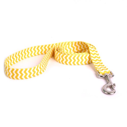 Yellow Dog Design Chevron-Lemon Dog Leash 1" Wide and 5' (60") Long, Large von Yellow Dog Design