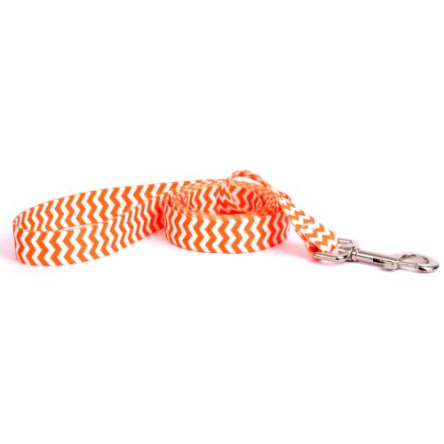 Yellow Dog Design Chevron-Tangerine Dog Leash 3/4" Wide and 5' (60") Long, Small/Medium von Yellow Dog Design