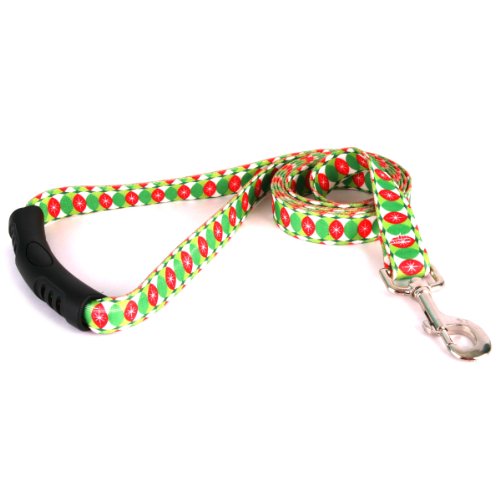 Yellow Dog Design Christmas Cheer EZ-Grip Dog Leash with Comfort Handle, Small/Medium von Yellow Dog Design