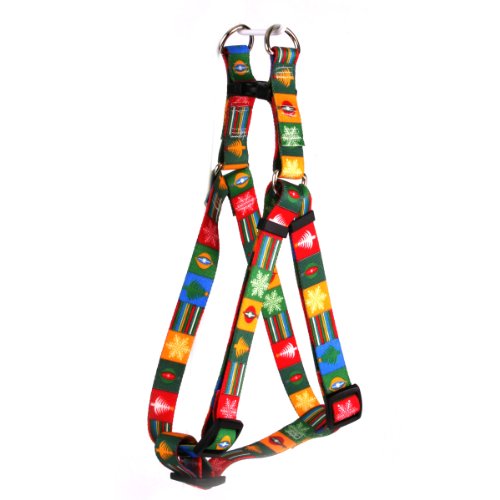 Yellow Dog Design Holiday Blocks Step-In Dog Harness, Medium von Yellow Dog Design