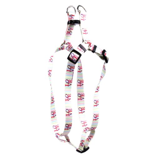 Yellow Dog Design Love Step-In Dog Harness 1" Wide and Fits Chest Circumference of 25 to 40", Large von Yellow Dog Design