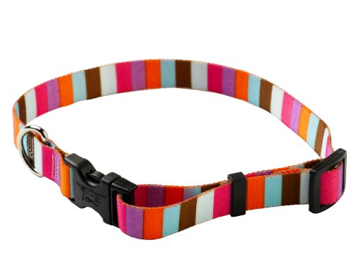 YellowDog Hundehalsband, gestreift, verstellbar von Yellow Dog Design