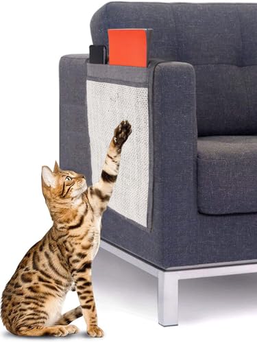 Katzenkratzmatte, Sofaschutz, Sofaschutz, natürlicher Sisal, Katzenkratzmatte, Katzenkratzcouchbezug, strapazierfähig, Couchschutz, Schutz vor Kätzchen, Kratzer (1 Stück) von Yelschwa