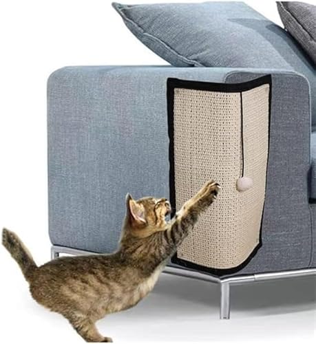 Kratzmatte für Katzen, Sofaschutz, Natursisal, Katzenkratzmatte, Couchbezug, strapazierfähig, Couchschutz, einfache Installation, Kratzpad zum Schleifen von Krallen, Schutz von Möbeln (Nägel) von Yelschwa