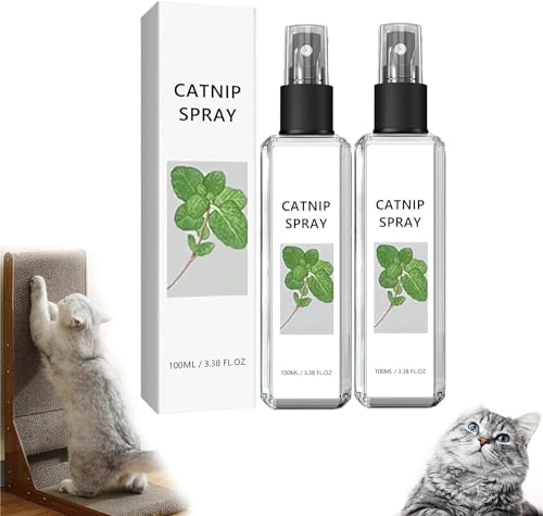 Yelschwa Herbal Cat Joy Kräuterfreude-Spray, 100 ml, zur Linderung von Angstzuständen, beruhigend für Indoor-Katzen, sicheres, wirksames Geschenk für Haustier-Enthusiasten (2 Stück) von Yelschwa