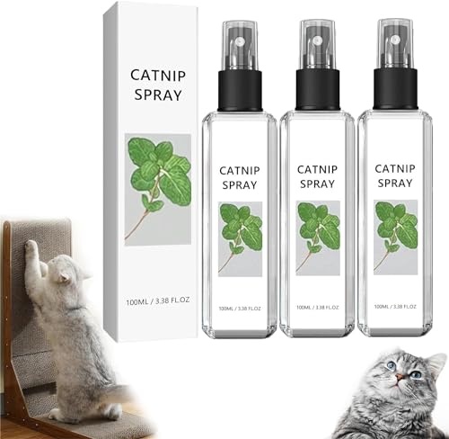 Yelschwa Herbal Cat Joy Kräuterfreude-Spray, 100 ml, zur Linderung von Angstzuständen, beruhigend für Indoor-Katzen, sicheres potentes Geschenk für Haustier-Enthusiasten (3 Stück) von Yelschwa