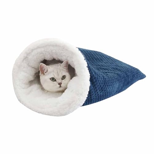 Cat Sleeping Bag, Cat Winter Sleeping Bag, Soft Plush Large Cat Sack Self Warm Cat Bed for Winter Cosy Cat Bed Cave, Cat Bed Cave, Pet Mat Warming Pad Sack for Indoor Cats for Small Dogs (1PCS) von Yeluptu