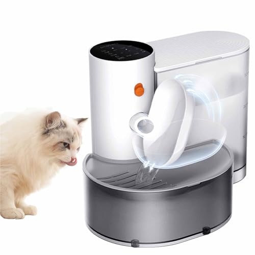 Smart Pet Water Fountain, Smart Pet Water Fountain No Filter, Smart Cat Water Fountain, Smart Cat Fountain with Self-Refill Tipping Sewage Separation Pet Water Dispenser (White) von Yeluptu