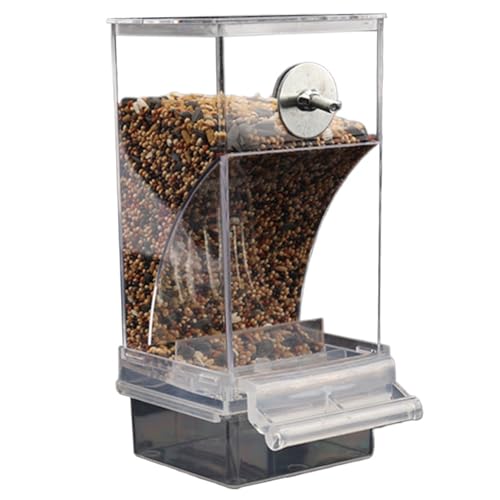 Automatischer Vogelhäuschen, Vogelkäfig -Feeder 2PCs, transparenter automatischer Vogelhäuschen, Vogelkäfig -Futtermittel, Kunststoff -Vogelfutterhäuschen von Yeory