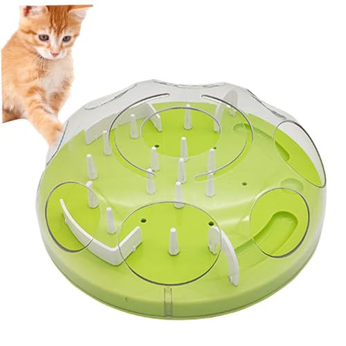 Yeory Cat Slow Feeder DIY abtrennbare Katzenpuzzle-Feeder 12x5in Katze Behandlungsspender Nicht rutsches Interaktive ABS-Katze Puzzle Spielzeugkatze Vorräte, Katzenbehandlung Puzzle von Yeory