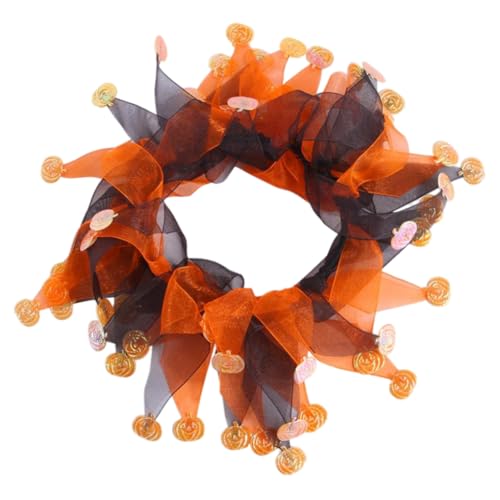 Yeory Halloween Hundekragen Halloween Elastic Pet Collar Verstellbares Hundeband Fancy Dog Pumpkin Kragen Kleid von Yeory