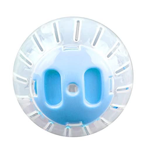 Yeory Hamster Käfig Hamsterkugel 4.72 Zoll sicheres Plastik Hamster Rad transparent waschbarer Hamster Cage Round Hamster Spielzeug mit hohlem Loch Haustier Vorräte mit Deckel Blau von Yeory