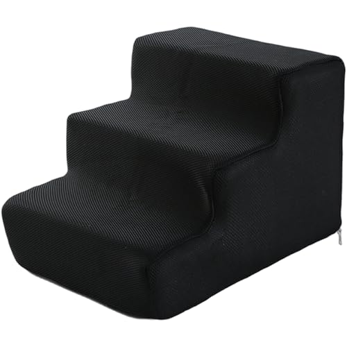 Hundestufen für Bett, 3 Schritte weiche Hundetreppe mit Abnehmbarer Abdeckung und Nicht rutschbarer Boden, waschbare Treppenleiter für Sofa-Low-Bett-Couch, für Sofa Hundestufen für Bett, 3 Schritte weiche Hundetreppe mit Abnehmbarer Abdeckung und Nicht rutschbarer Boden, waschbare Treppenleiter für Sofa-Low-Bett-Couch, für Sofa von Yeory