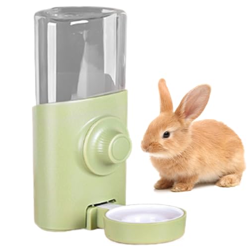 Kaninchenwasserflasche, 600 ml/21 Unzen Hängende Kaninchenwasserspender, Autohasen Wasserspender, stumme sichtbare kleine Tierwasserflasche ohne Tropfen für Chinchilla -Meerschweinchen Eichhörnchen I von Yeory