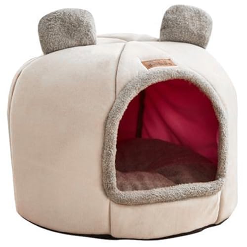Yeory Katzenbett, Faltbare Katzenbetten mit Rutschfester Unterseite, süße, weiche, warme, Dicke Kätzchenhöhle mit abnehmbarem Kissen, 35, 6 x 35, 6 x 30, 5 cm, überdachte Katzenbetten Yeory Katzenbett, Faltbare Katzenbetten mit Rutschfester Unterseite, süße, weiche, warme, Dicke Kätzchenhöhle mit abnehmbarem Kissen, 35, 6 x 35, 6 x 30, 5 cm, überdachte Katzenbetten von Yeory