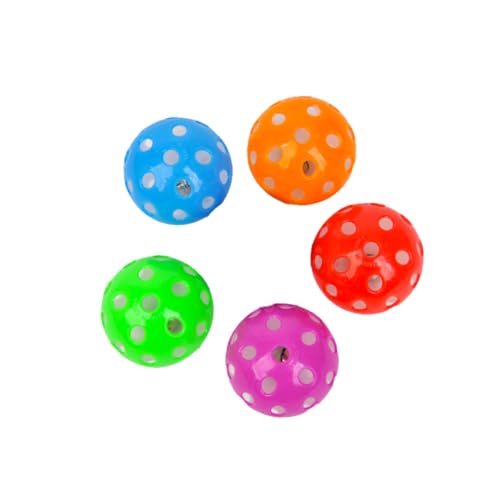 Yeory Pet Bell Ball Pet Cat Play Bälle mit Jingle Bell Stop Chase Rassle Toy Cat Cat Play Bälle 5pcs zufällige Farbe von Yeory