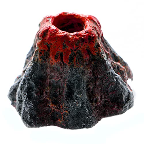 Yeselino Aquarium Ornament Bubbler Stone Mini Mountain Künstlicher Vulkan Form Ausströmer für Fische für Aquarium Dekorationen Aquarium Heizung Lichtthermometer Kies Sand Dekorationen Filter Luft von Yeselino