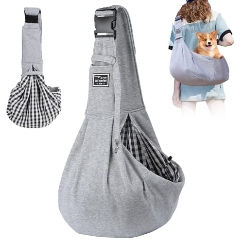 Pet Sling Carrier, Hund Verstellbar Tragetasche, Einstellbar Pet Tragetuch, Hunde Umhängetasche, Tragetuch Hund, Tragebeutel Hund, Tragetuch Hund Verstellbar, Hunde Taschen, für Kleine Hunde Katzen von Yesmoyhe