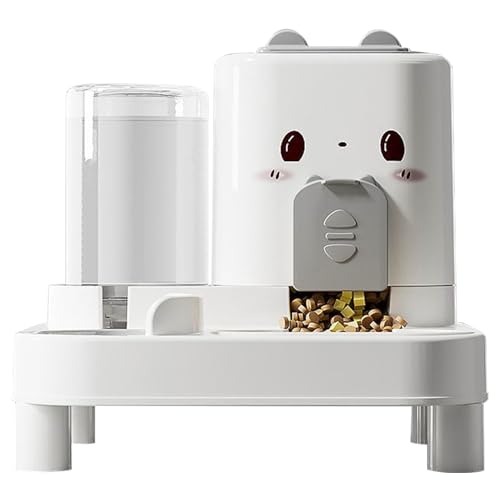 Automatic Cat Bowl Feeder | Tiernahrung und Wasserspender | Erhöhte Hunde- und Katzenschüssel mit intelligentem Abgabe, hochhöfliches Design für Gebärmutterhalsschutz Automatic Cat Bowl Feeder | Tiernahrung und Wasserspender | Erhöhte Hunde- und Katzenschüssel mit intelligentem Abgabe, hochhöfliches Design für Gebärmutterhalsschutz von Yhsioaklo