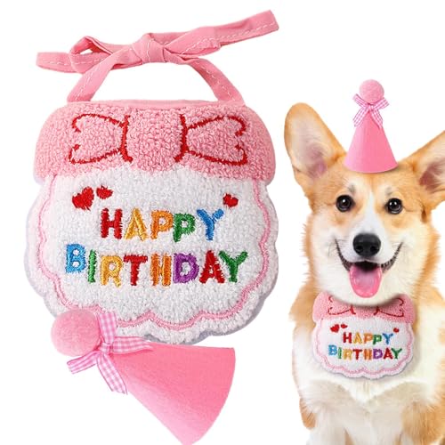 Yhsioaklo Alles Gute zum Geburtstag Katzenkostüm, Geburtstagsparty-Hüte mit Katzenmotiv,Katzen-Happy-Birthday-Partyzubehör | Mini-Hundekatzen-Geburtstagshut, Festliche Katzenkleidung, lustiges von Yhsioaklo